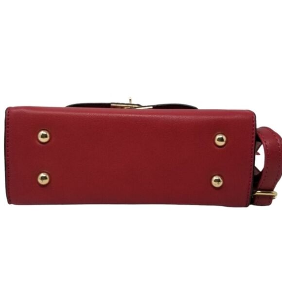 Red Twilly Top Handle Satchel Crossbody wallet set - Picture 5 of 9